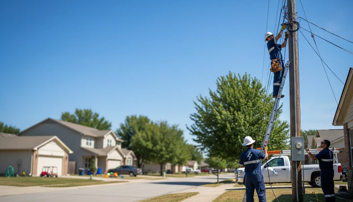 Residential electrician providing installation services in Tuttle, OK